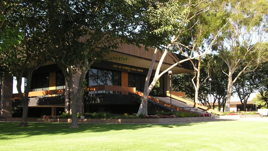Cypress City Hall council chamber, Cypress, California