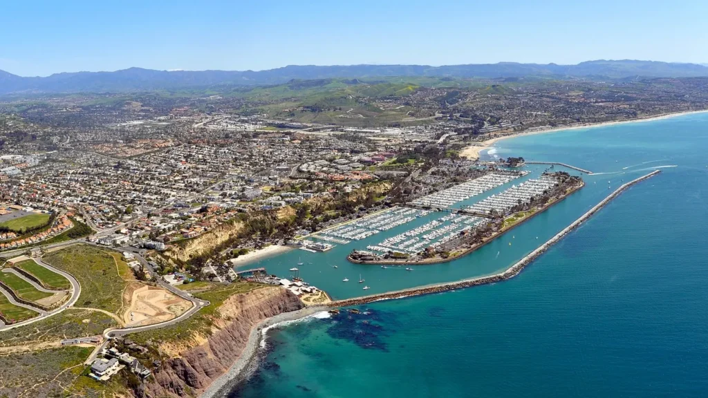 Dana Point harbor and coastline, Dana Point, California