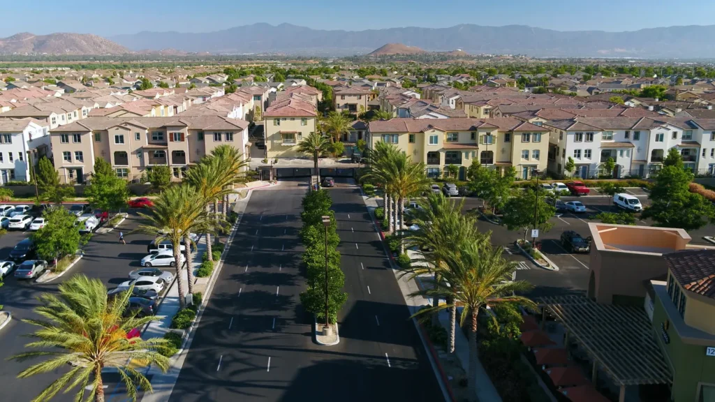 Homes and streets in Eastvale
