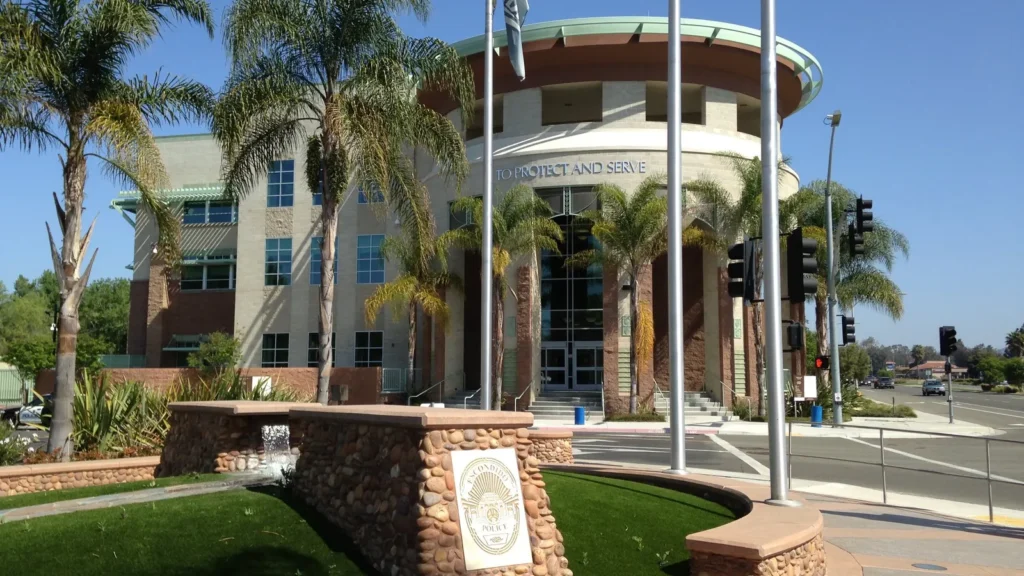 Escondido Police Department headquarters on Centre City Parkway in Escondido