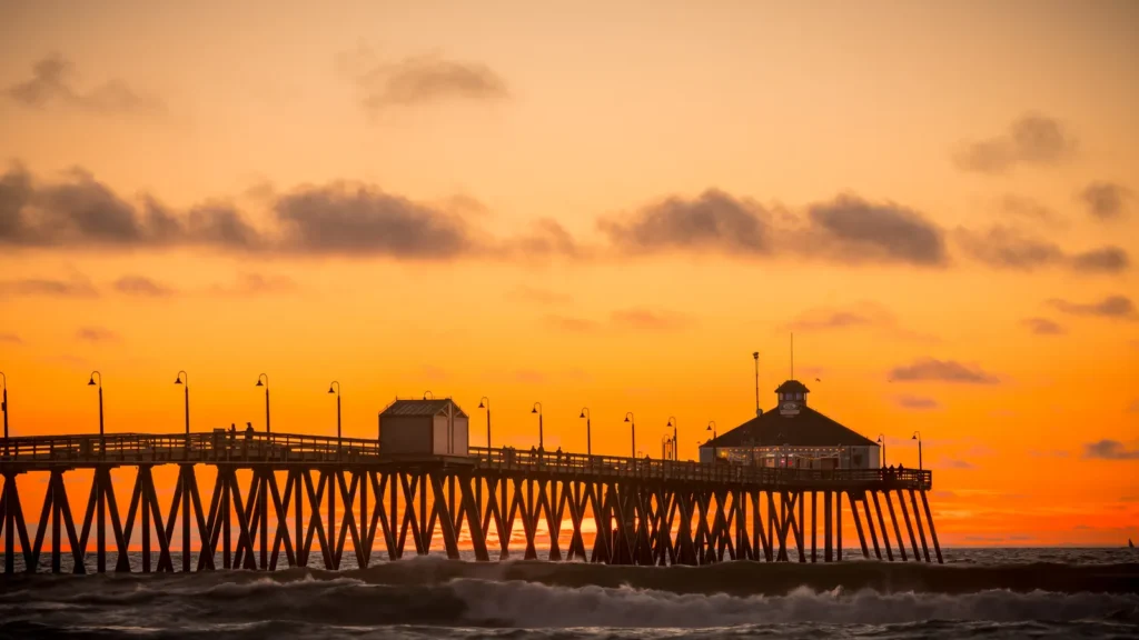The Imperial Beach Pier at sunset