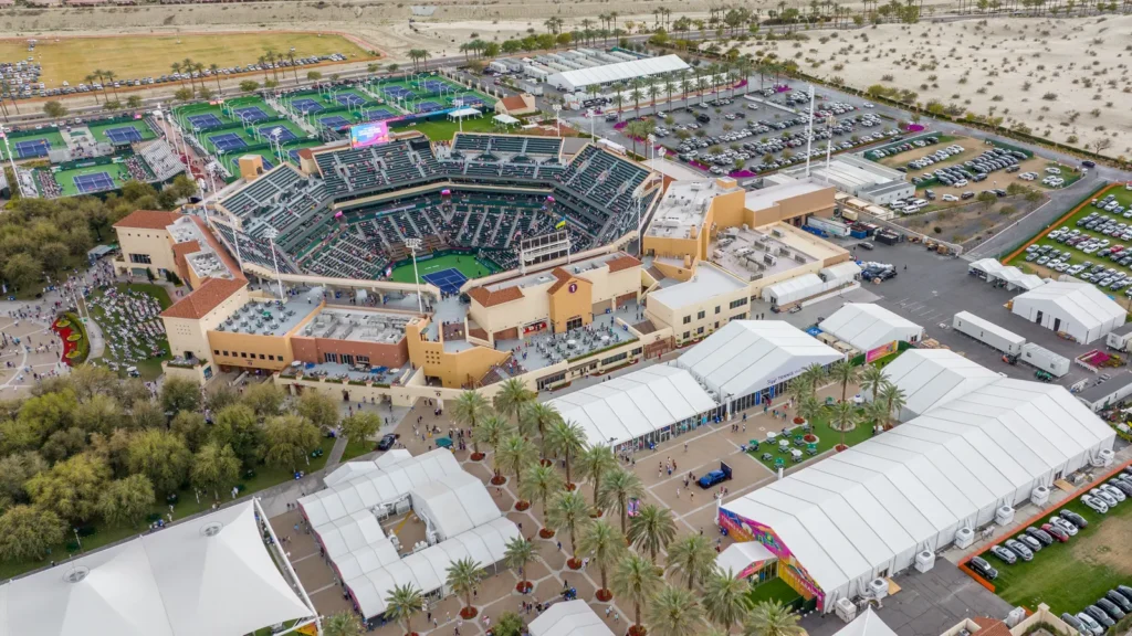 Indian Wells Tennis Garden from the air