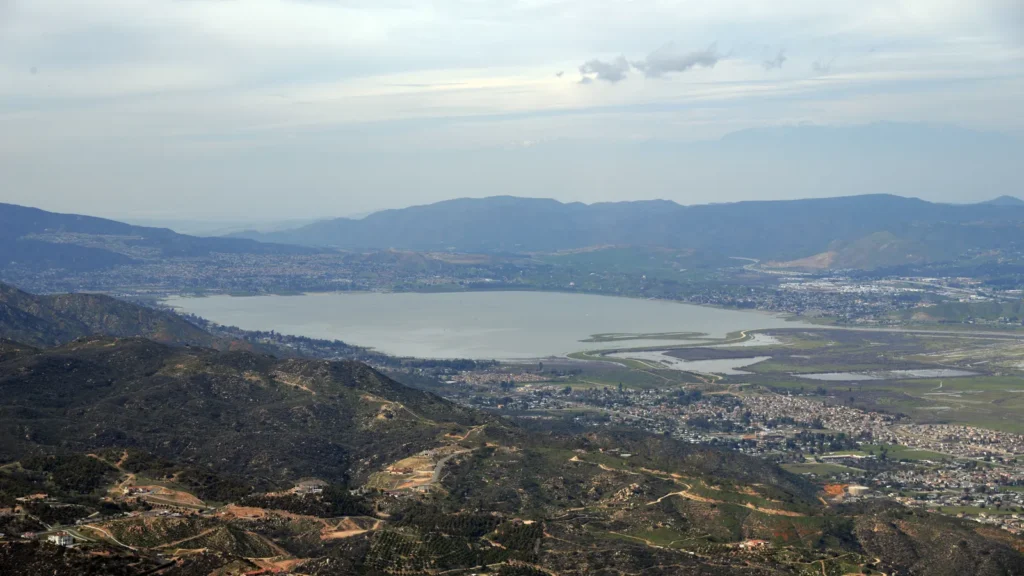 Aerial view of Lake Elsinore