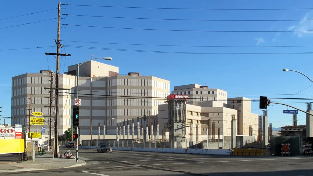 Men's Central Jail building on Bauchet Street, Los Angeles