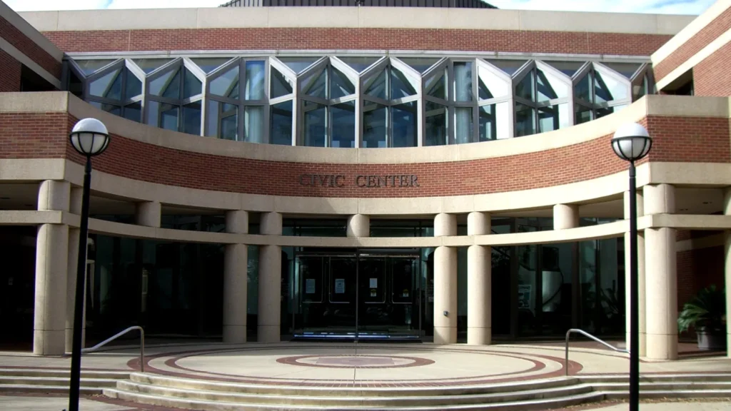 Main entrance of Rancho Cucamonga City Hall